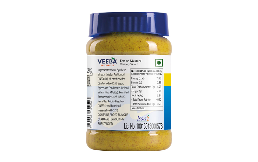 Veeba English Mustard    Plastic Jar  300 grams